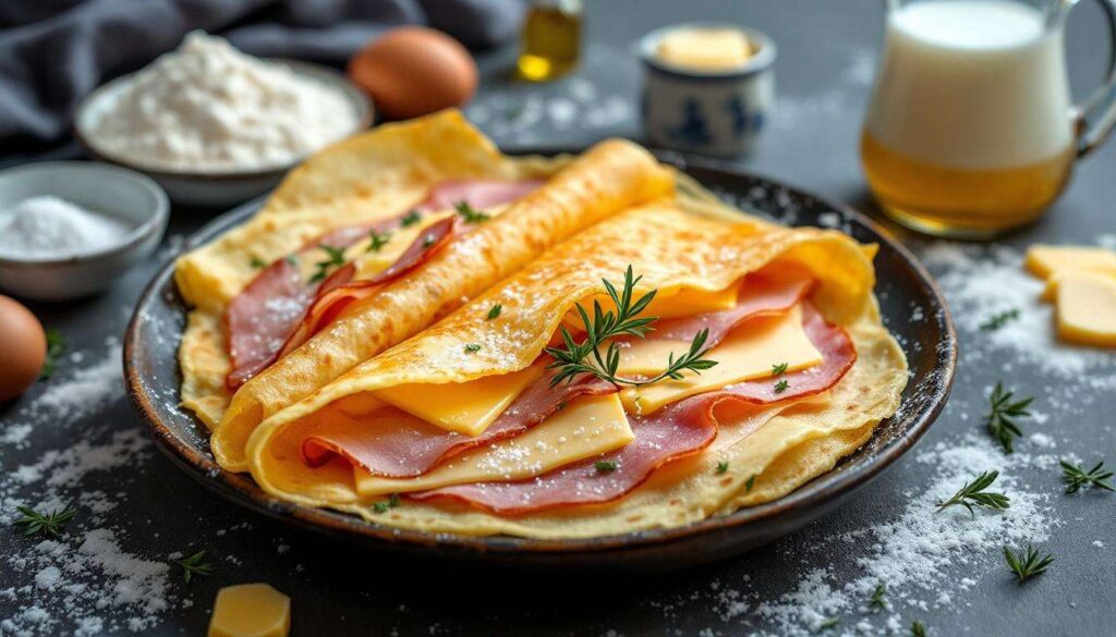 Le duo jambon-emmental caché dans une crêpe : la recette d'enfance simple, ultra moelleuse et filante