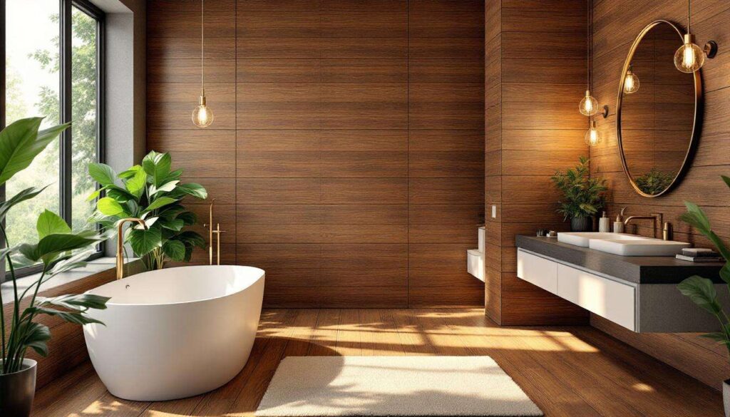 Fini le carrelage dans la salle de bain : cette matière tendance et chaleureuse le remplace dans les intérieurs luxe