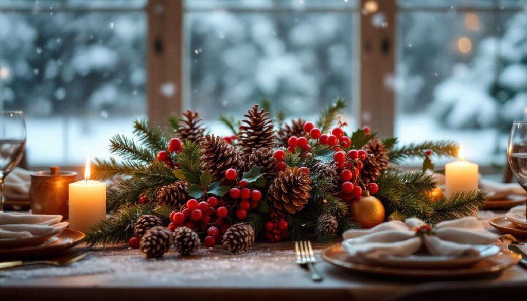 5 idées de centre de table nature pour Noël ?