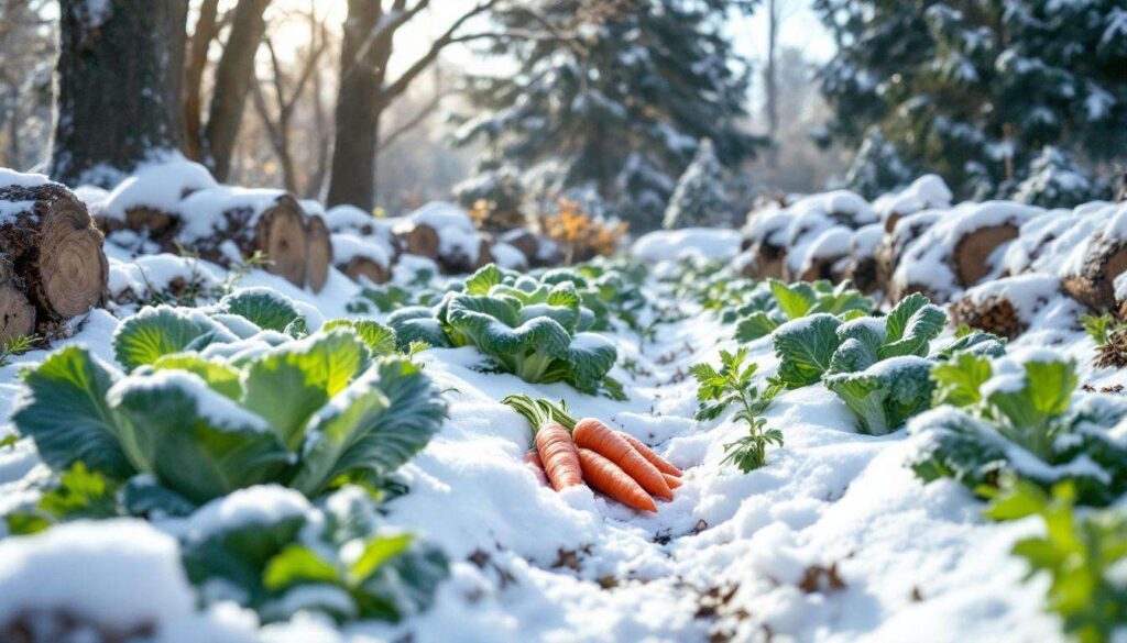 Depuis que j’enterre du bois sous mes cultures, plus aucun légume ne gèle de tout l’hiver