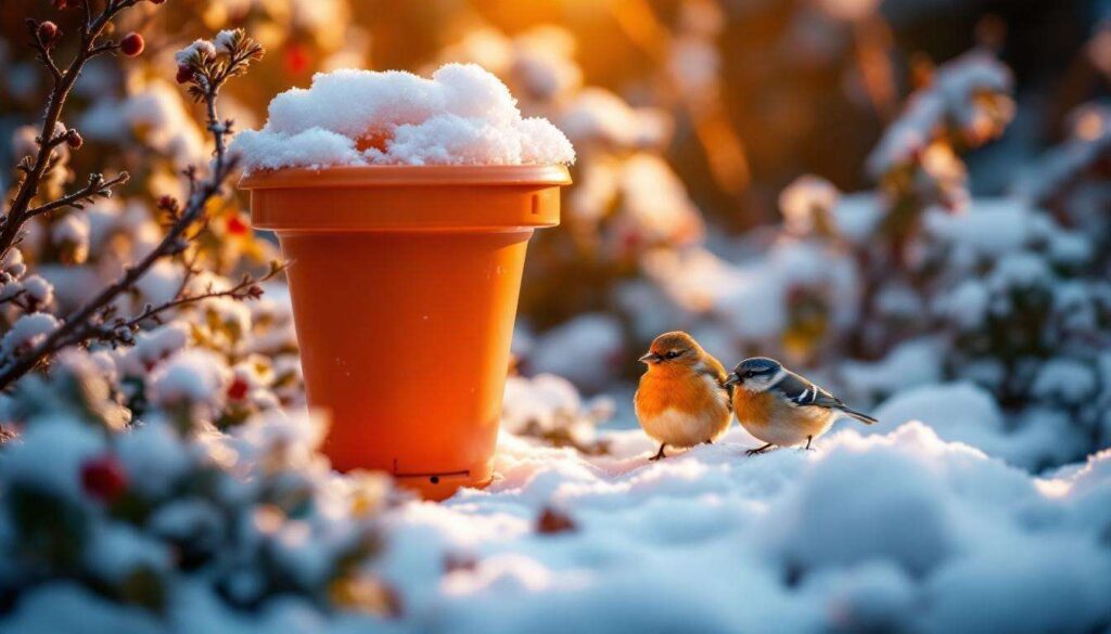 Arrêtez de jeter ce petit pot en plastique : il devient la mangeoire préférée des oiseaux cet hiver