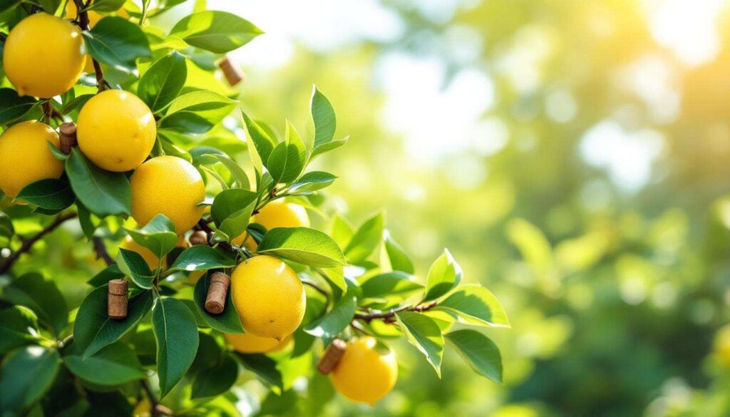 Citronnier : pourquoi il est recommandé d'accrocher des bouchons de liège à ses branches et à quoi ils servent