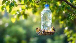 Découvrez comment une bouteille plastique se transforme en mangeoire idéale pour les oiseaux