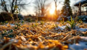 Jardin : ce matériau gratuit déposé sur la terre en hiver prévient les mauvaises herbes et un sol dur comme du béton