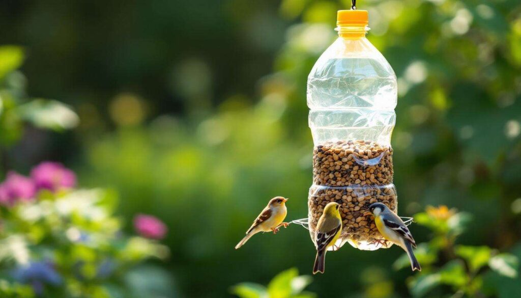 Découvrez comment une bouteille plastique se transforme en mangeoire idéale pour les oiseaux
