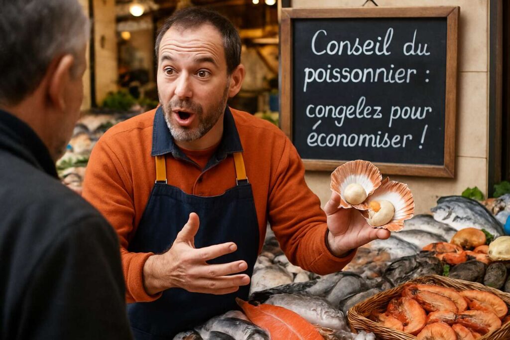 Ce poissonnier est catégorique : congelez les Saint-Jacques pour les payer moins cher, à cette condition !