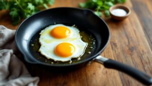 J'ai remplacé l'huile et le beurre pour mes œufs frits : un plat plus léger, toujours aussi gourmand