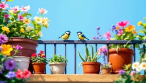 Pour un balcon joyeux et vivant, voici l'ingrédient de cuisine à moins de 1€ qui attire les mésanges (et pas les pigeons)