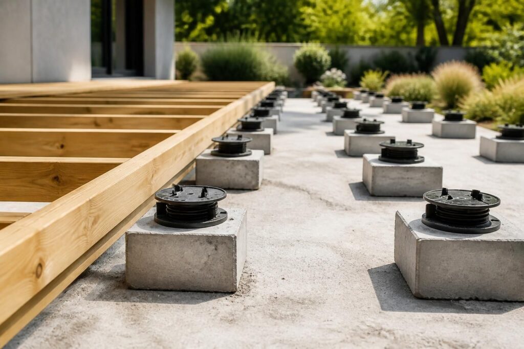 Plots béton pour terrasse en bois : guide complet de pose