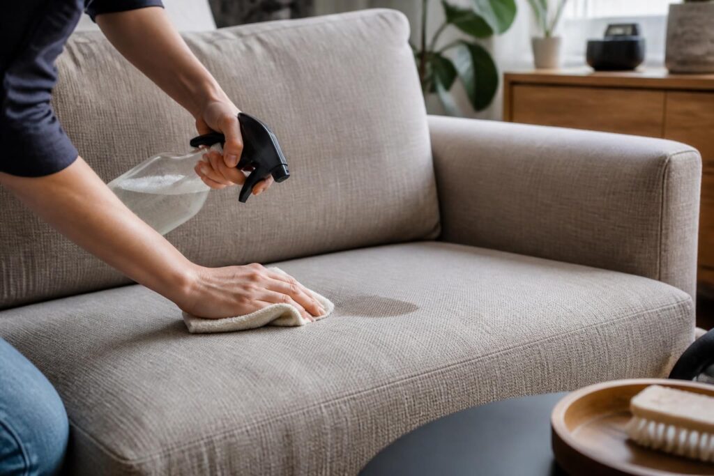Quel produit utiliser pour nettoyer un canapé en tissu ?